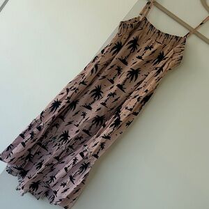 Rockets of Awesome Peach and Black Palm Tree Sundress
